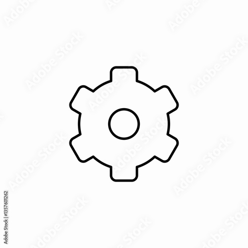 gear part icon sign vector