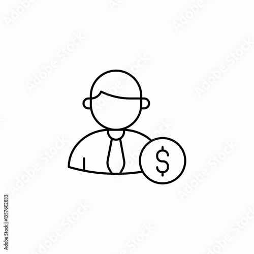 profession finances icon sign vector