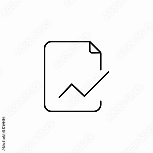 statistics document icon sign vector