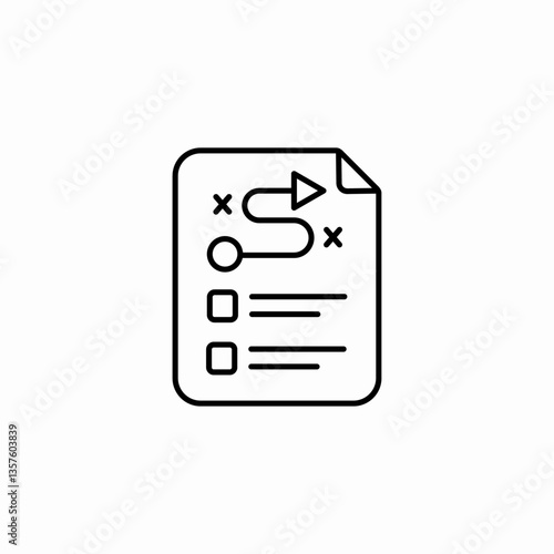 strategy list icon sign vector