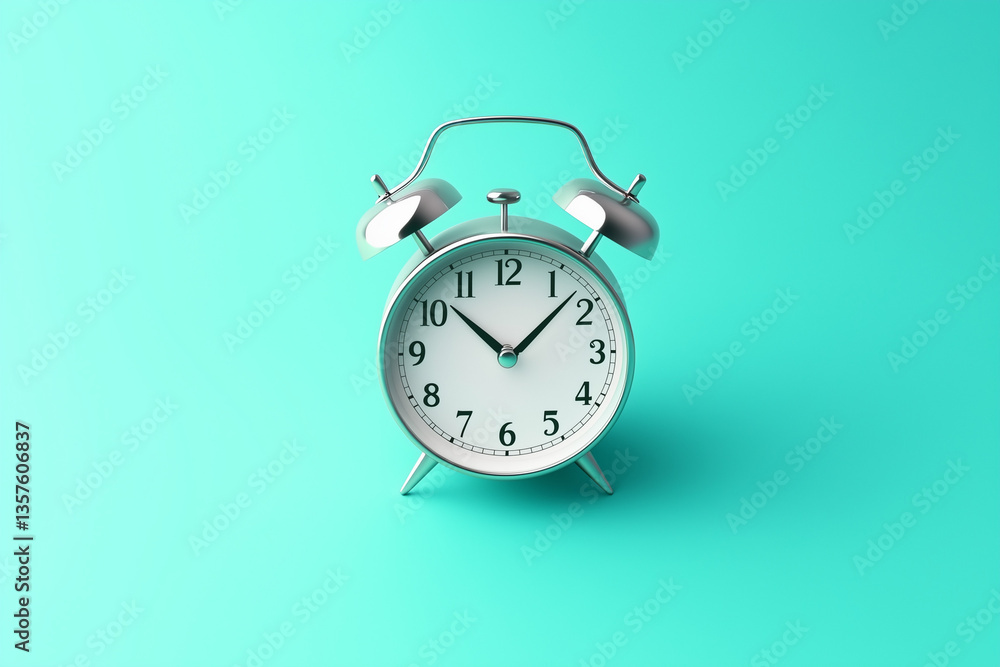 3D alarm clock in retro style 3D alarm clock in retro style
