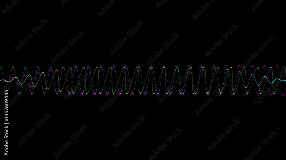 Dynamic Colorful Wave Animation - High-Quality Abstract Backgrounds on white background. wave line, Audio Wave, heartbeat or sound wave.