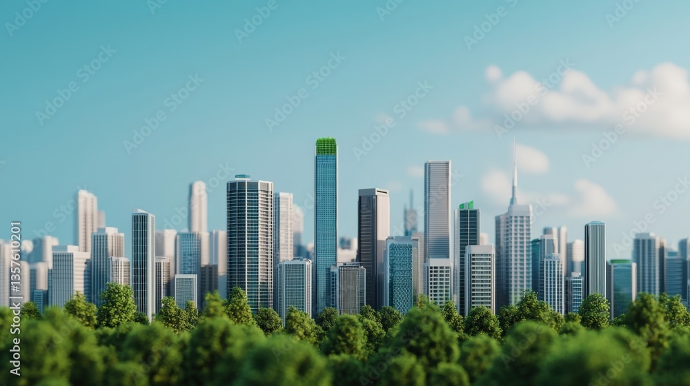 Carbon-neutral cities renewable and innovation, A vibrant city skyline with modern skyscrapers and greenery in the foreground, showcasing urban development and nature. Carbon-neutral cities renewable and innovation, A vibrant city skyline with modern skyscrapers and greenery in the foreground, showcasing urban development and nature.