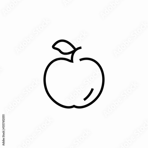 apple fruit icon sign vector