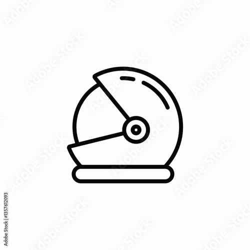 astronaut helmet icon sign vector