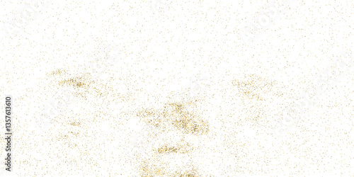 Gold glitter texture isolated on white. Golden color of winners. Aureate abstract particles on ofay substrate. Explosion of confetti shine. Celebratory background