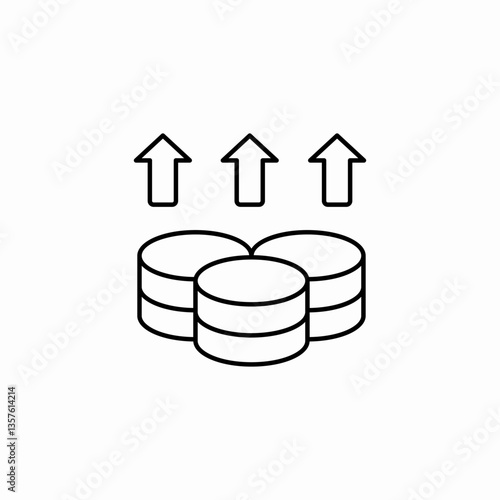 finances success rise icon sign vector