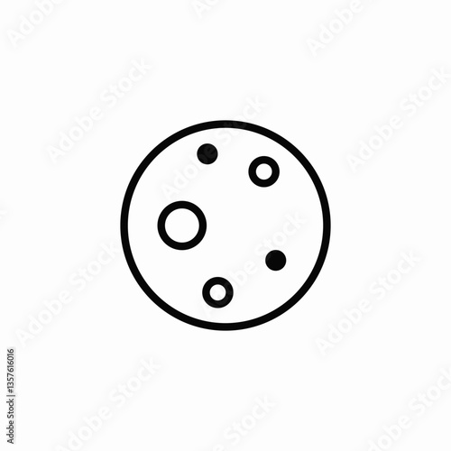 rock planet icon sign vector