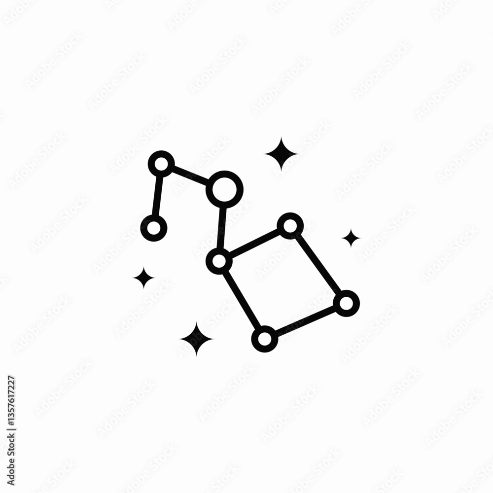 star connections icon sign vector star connections icon sign vector