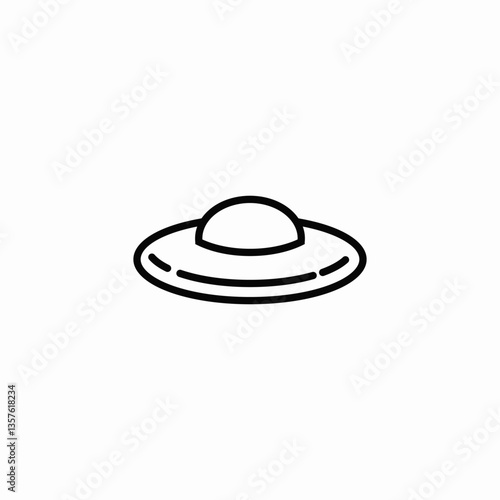 ufo aircraft icon sign vector