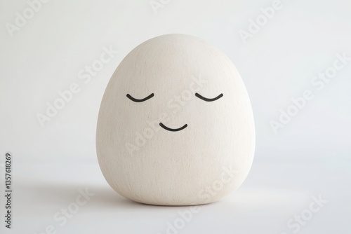 Wallpaper Mural Simple egg with a peaceful face Torontodigital.ca