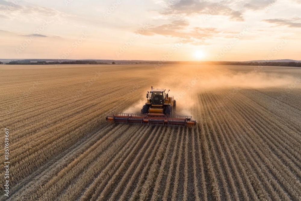 Fototapeta premium Farm Workers in the Field Harvesting Crops for Seasonal Collection