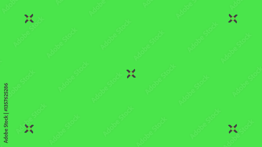 Green screen background, VFX motion tracking markers. Art design green screen backdrop template. Abstract concept video footage replacement tracking markers element. Green screen background, VFX motion tracking markers. Art design green screen backdrop template. Abstract concept video footage replacement tracking markers element.