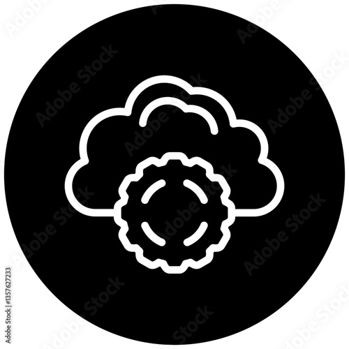 Vector Design Cloud Settings Icon Style