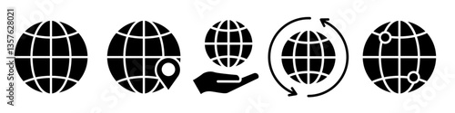globe icon. globe icon set