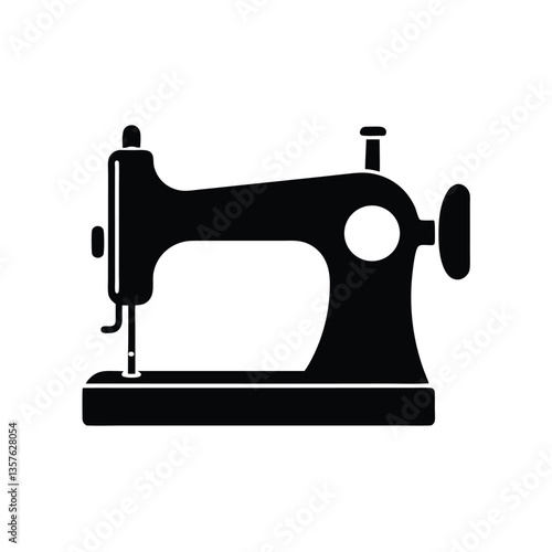 old sewing machine vector illustration