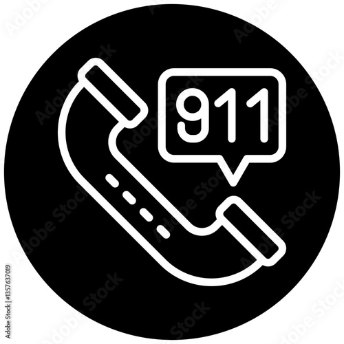 Call 911 Icon Style