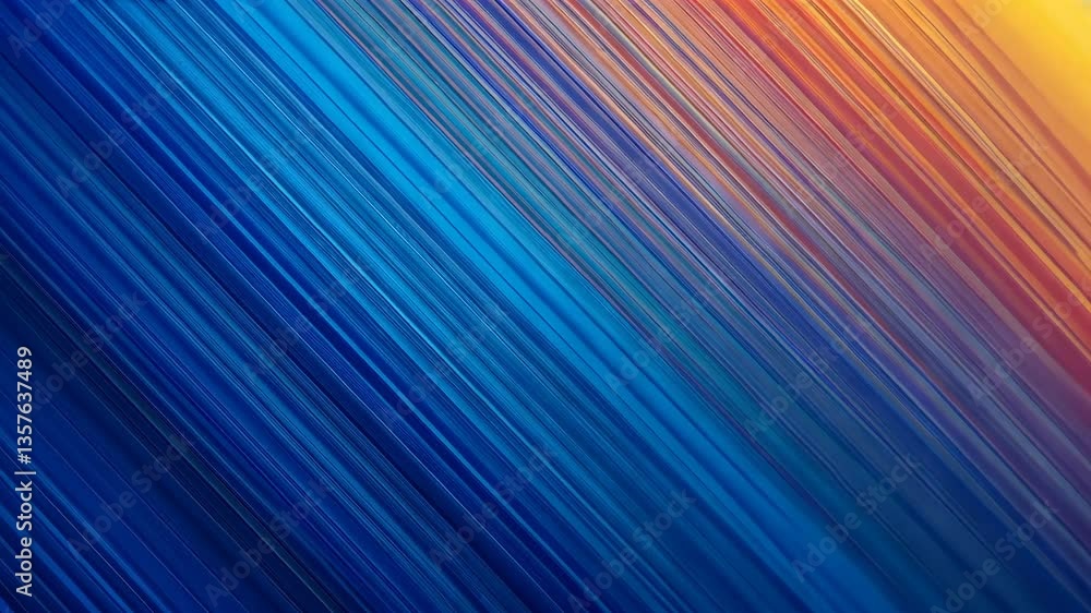 Abstract Composition Of Angled Lines In Blue And Orange Colors Abstract Composition Of Angled Lines In Blue And Orange Colors