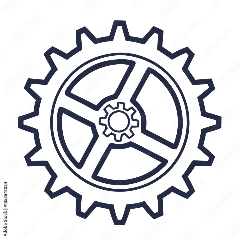 Obraz premium Illustration of a Gear Icon, Icon Vector, Icon Element, Vector Element