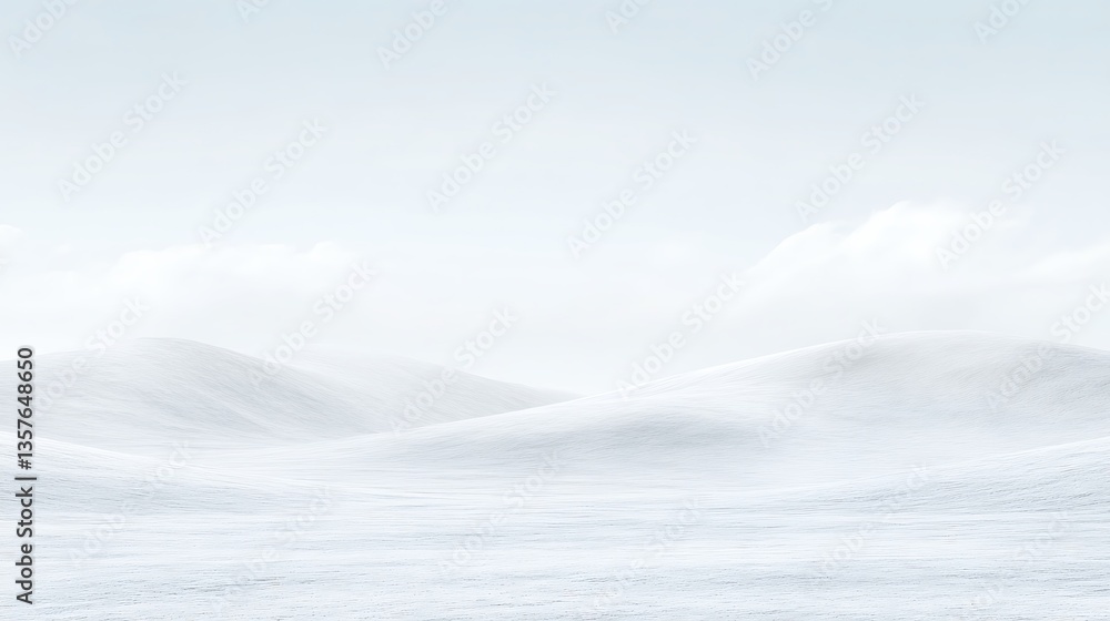 Obraz premium Serene snow-covered landscape.