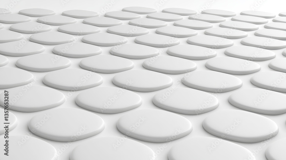 Fototapeta premium Intricate circular patterns on a clean white surface, modern abstract design