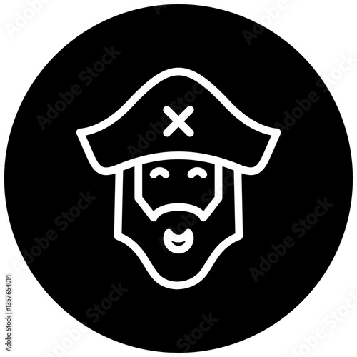 Pirate Beard Icon Style