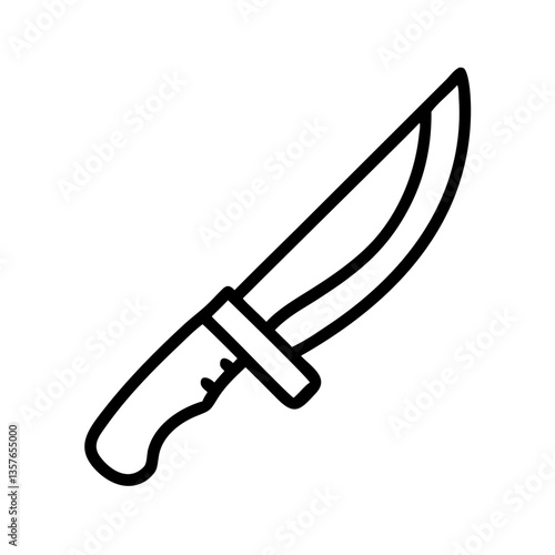 Icon of a knife in a minimalist style  