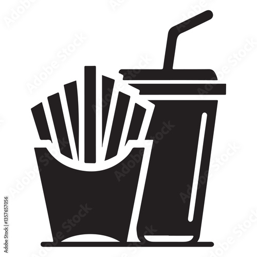 Delicious Fast Food Combo Meal with French Fries and Soda Drink