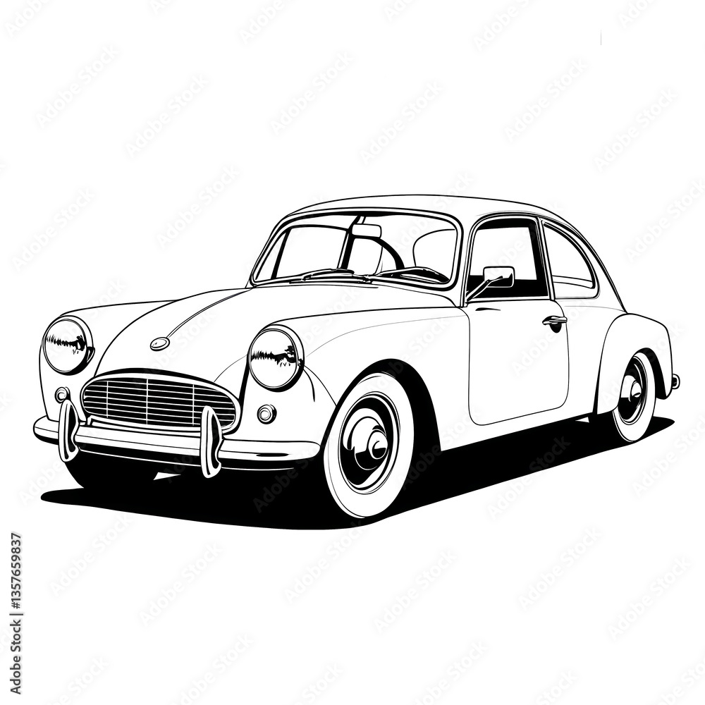Obraz premium retro car vector illustration