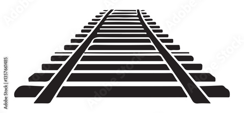 Railroad Tracks Vector Illustration for Train Travel and Transport Designs
