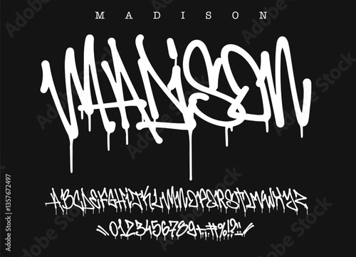 Handmade Graffiti Street Font, Urban Typography Alphabet and Letters