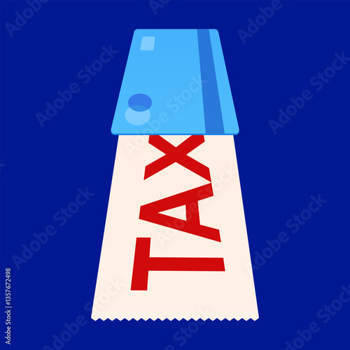 Financial concept. card payment for taxes.Tax preparation. The corporate tax, taxable income, document preparation, payment planning
