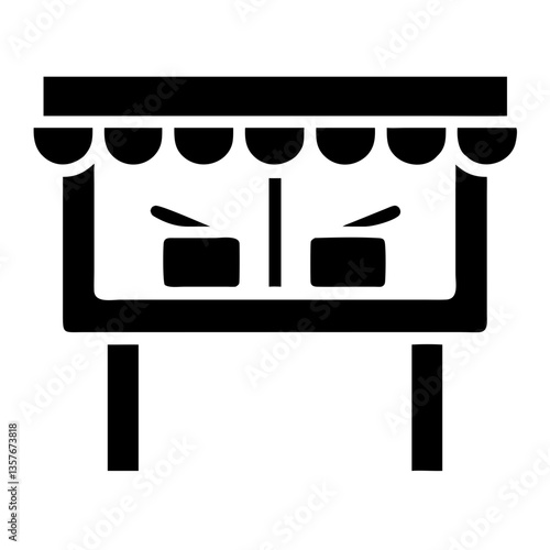 Storefront display icon showcasing products