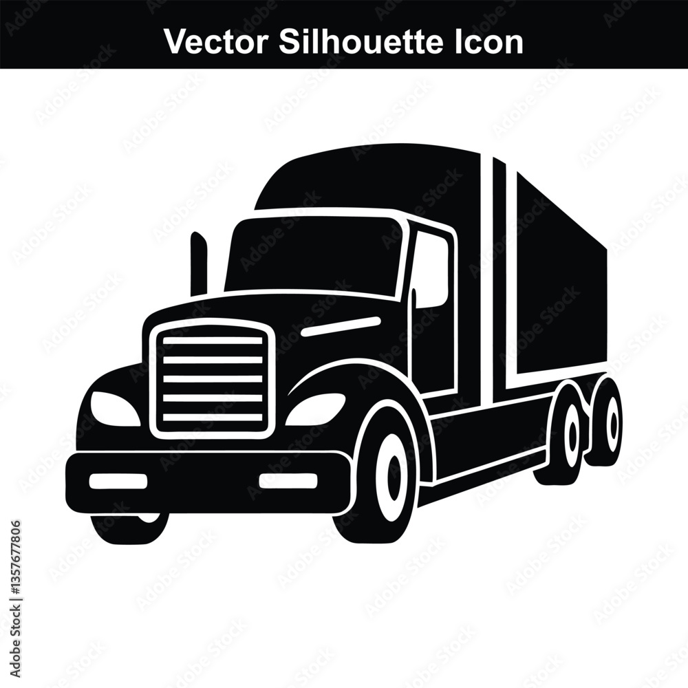 Fototapeta premium Truck with trailer isolated on white background.