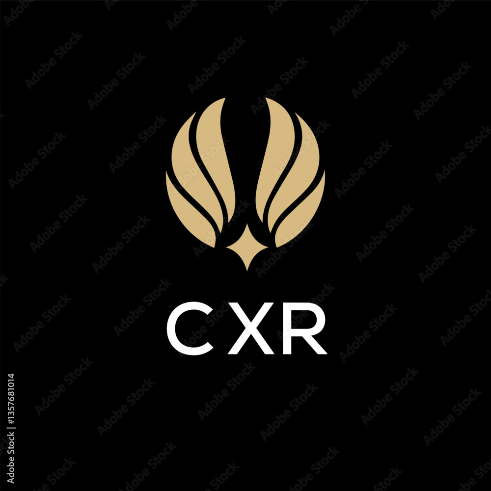 Fototapeta premium CXR creative minimalist letter logo.