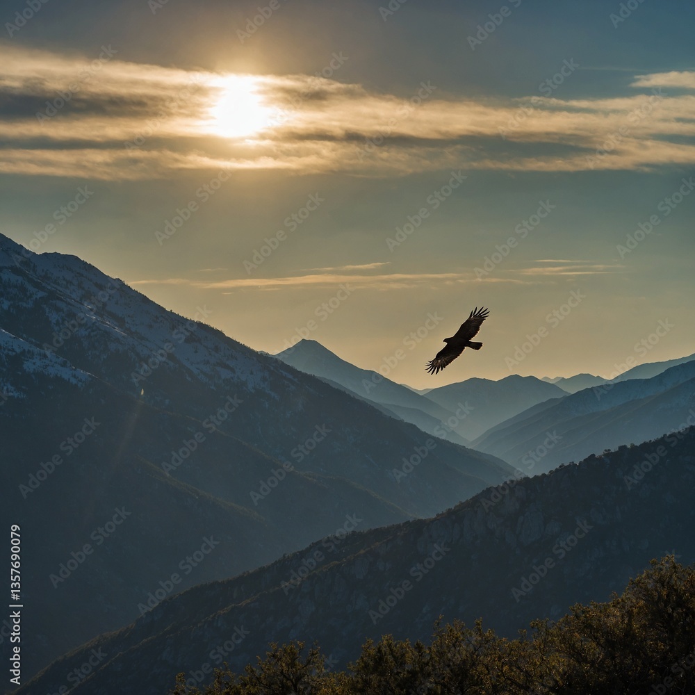 eagle in the sunset eagle in the sunset