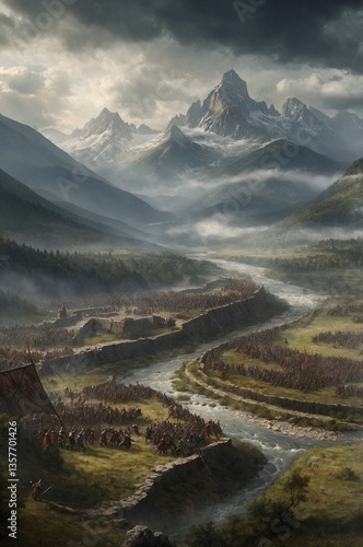 mountain landscape in the morning