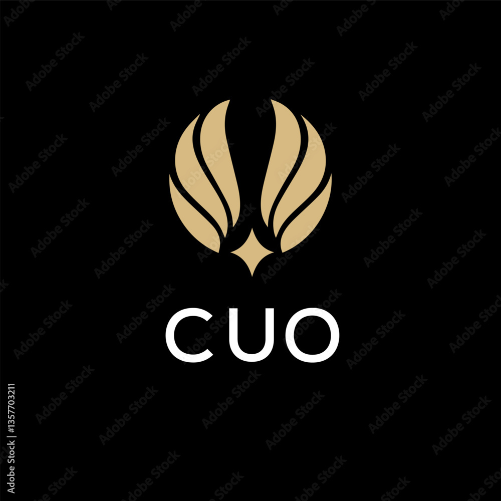 Fototapeta premium CUO creative minimalist letter logo.