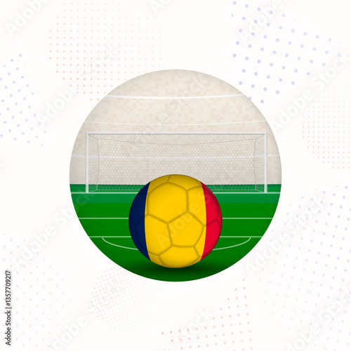 Chad Flag Football Image for Sports Promotions, Chad Soccer Ball Ready for Kickoff.