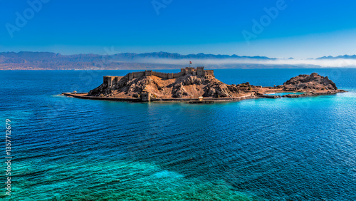 Fototapeta Naklejka Na Ścianę i Meble -  Fortress of Sallahdeen near Taba Egypt 