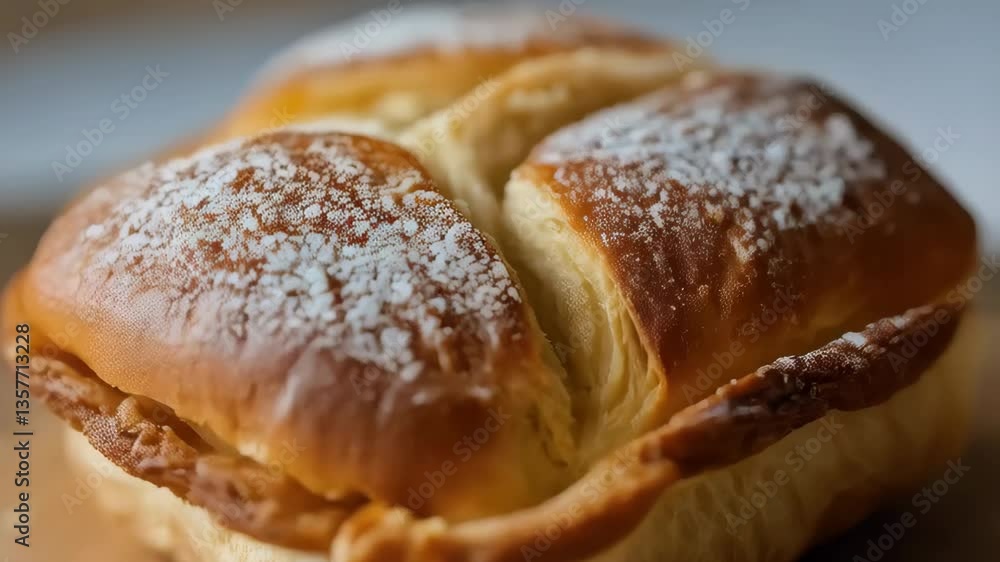 Delicious Almond Custard Pastry Golden Crust Creamy Filling Sweet Treat Delicious Almond Custard Pastry Golden Crust Creamy Filling Sweet Treat