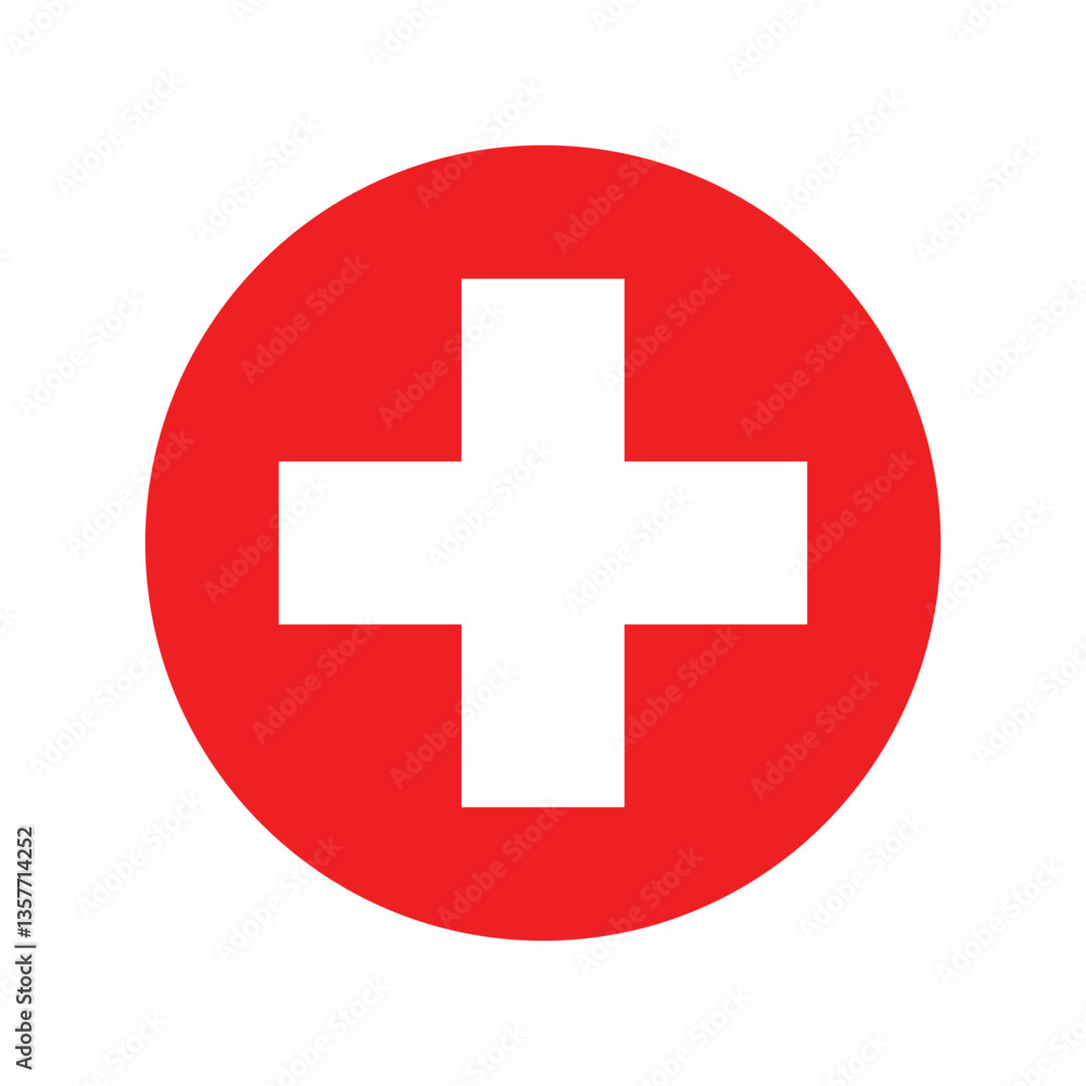 Switzerland flag vector icon. Switzerland National Flag design. simple flat design. Switzerland flag in circle.. Vector clipart or icon. Switzerland flag vector icon. Switzerland National Flag design. simple flat design. Switzerland flag in circle.. Vector clipart or icon.