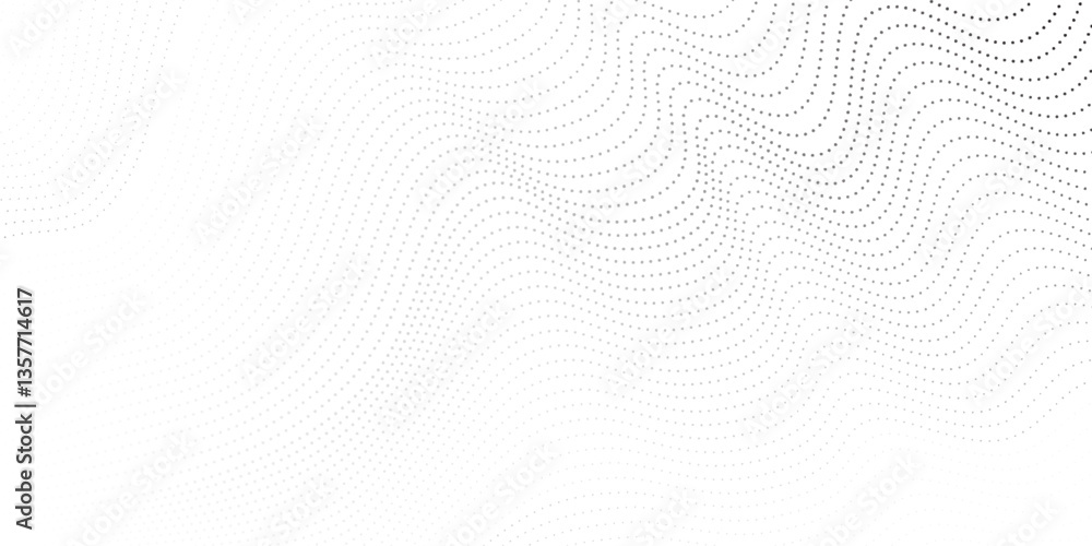Abstract halftone gray dots gradient on white background, Curved twisted slanting design or waved lines pattern, Templates for business cards Abstract halftone gray dots gradient on white background, Curved twisted slanting design or waved lines pattern, Templates for business cards