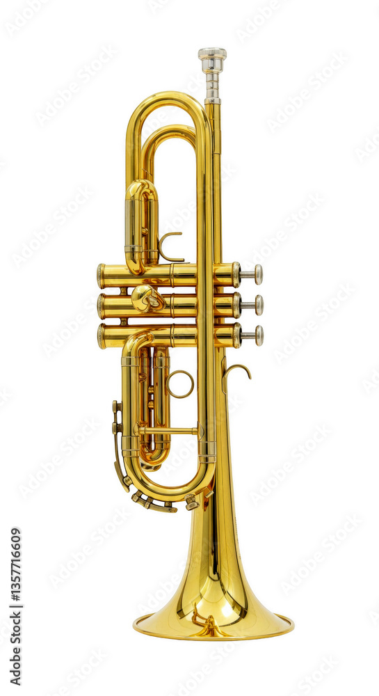 Fototapeta premium Trumpet on transparent background