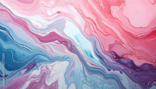 Wallpaper Mural Elegant pastel marble design with soft pink, blue, and lavender waves Torontodigital.ca