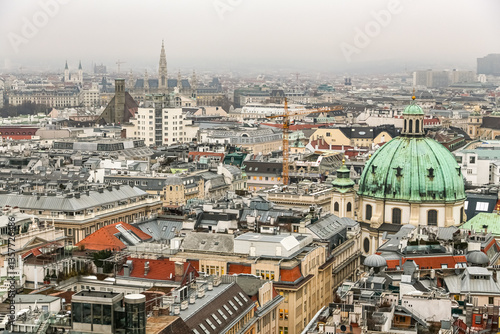 Photography A city Vienna Austria view with a green dome on top of a building