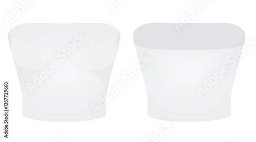 White crop sleeveless t shirt. vector illustration