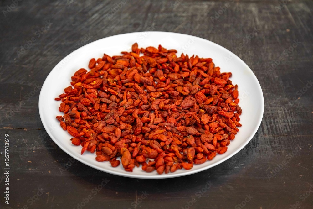 The goji berry, also known as wolfberry pinyin, is the sweet fruit of Lycium barbarum or Lycium chinense, two closely related species of thornbush in the nightshade family, Solanaceae. The goji berry, also known as wolfberry pinyin, is the sweet fruit of Lycium barbarum or Lycium chinense, two closely related species of thornbush in the nightshade family, Solanaceae.