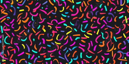 Colorful confetti pattern symbolizing Pride Month celebration

