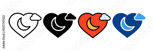 Dreams Icon Set Multiple Style Collection